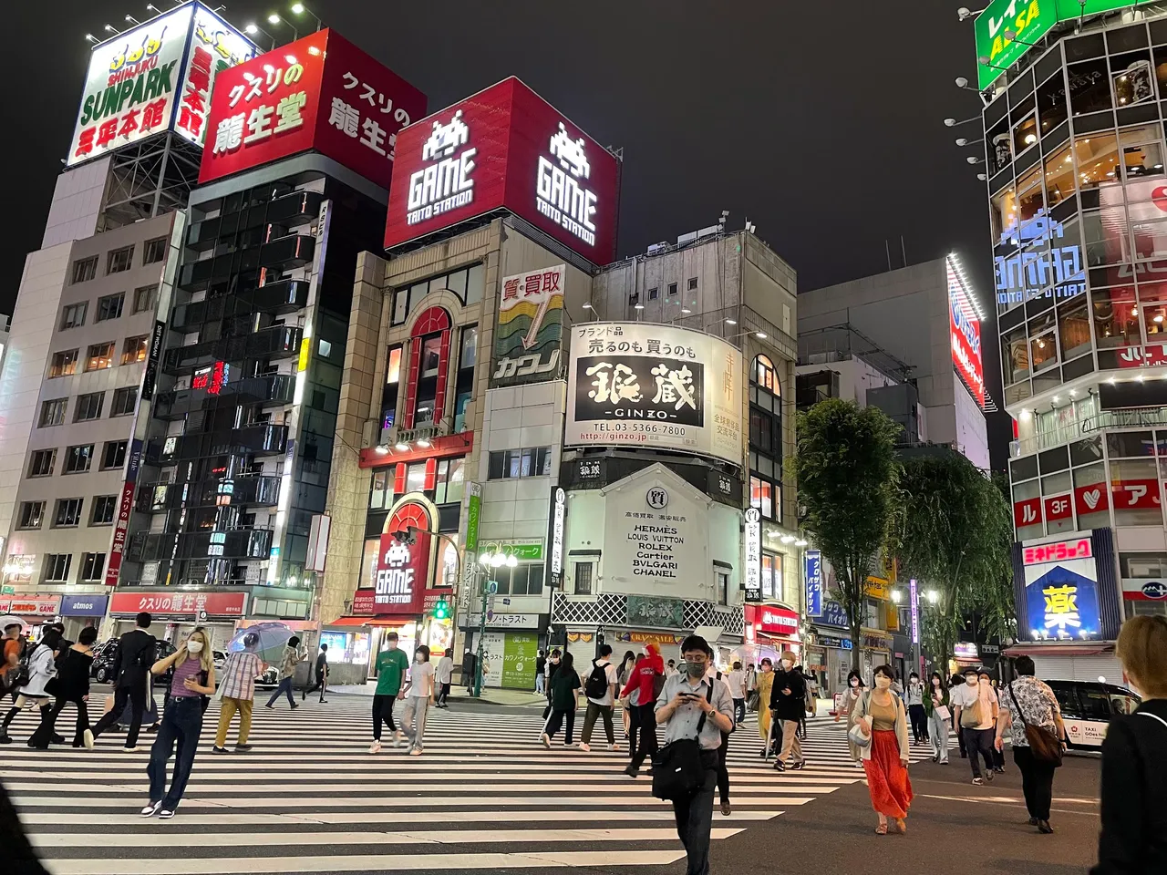 Crossing the streets of Shinjuku