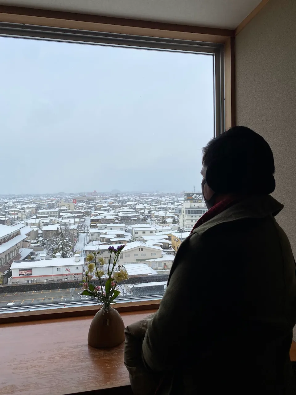 View in the elevator and yukata corner