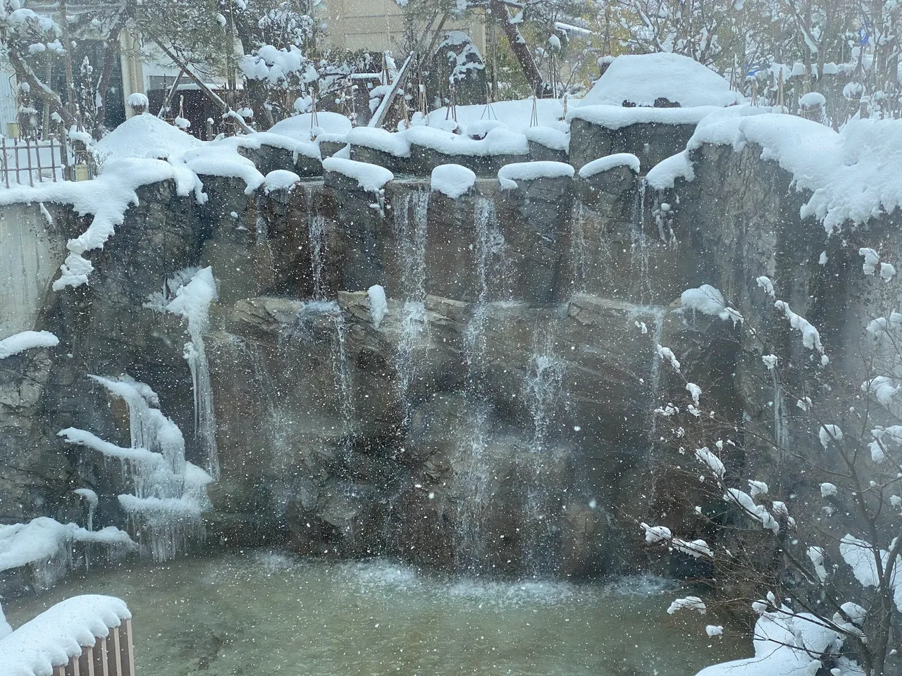 Closer look of the falls