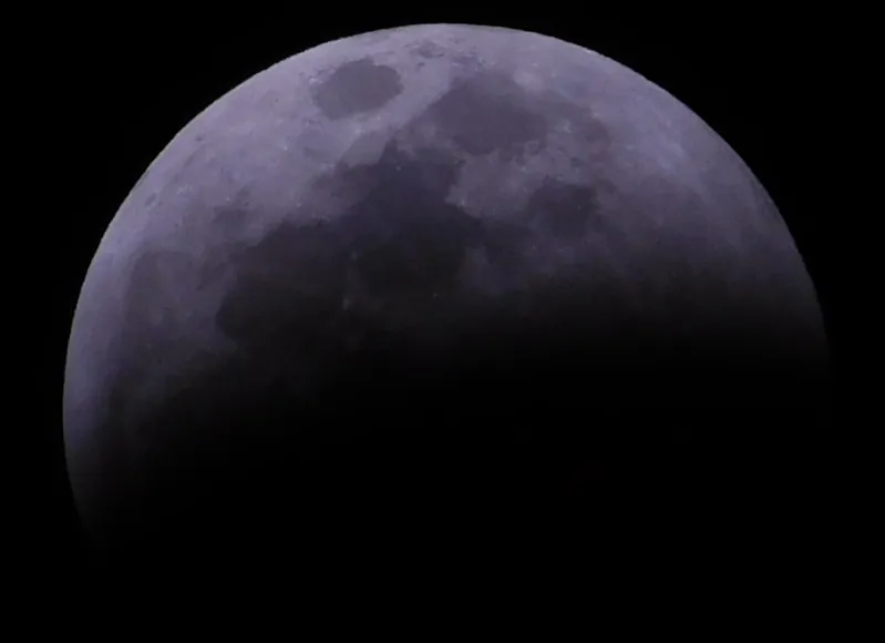 Lunar eclipse, 27 July 2018, Half way