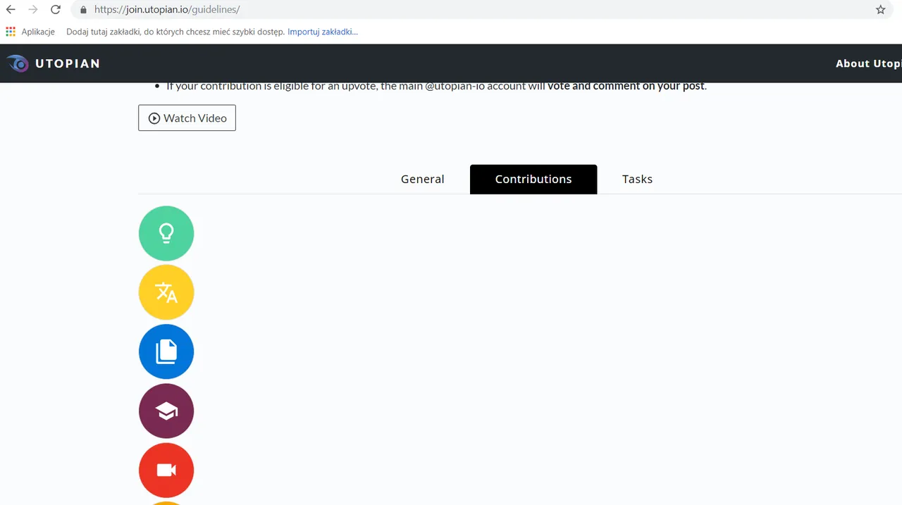 screenshot  depicting how Contributions section of the Guidelines is damaged