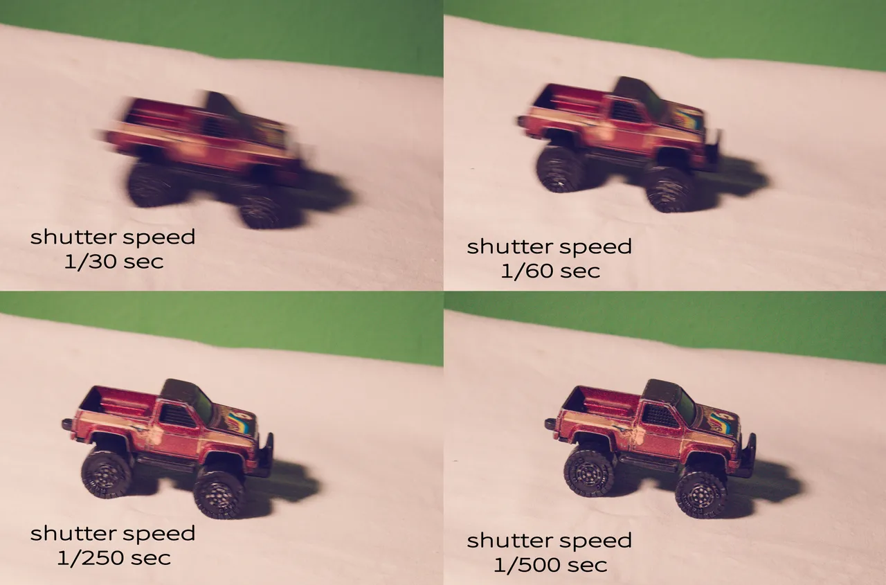different shutter speed comparison