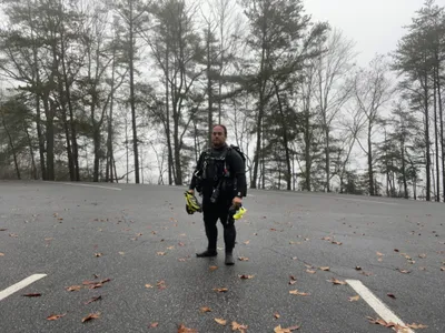 Not happy to go into cold lake water in winter