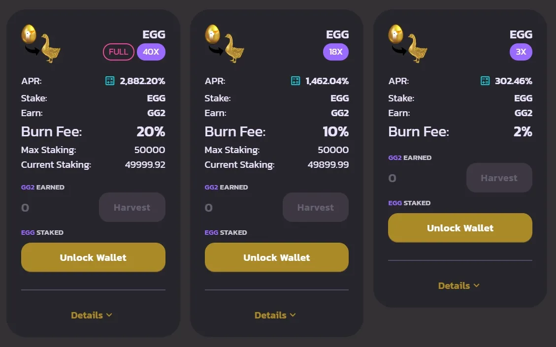 These are the GG2 Incubators from Goose Finance.