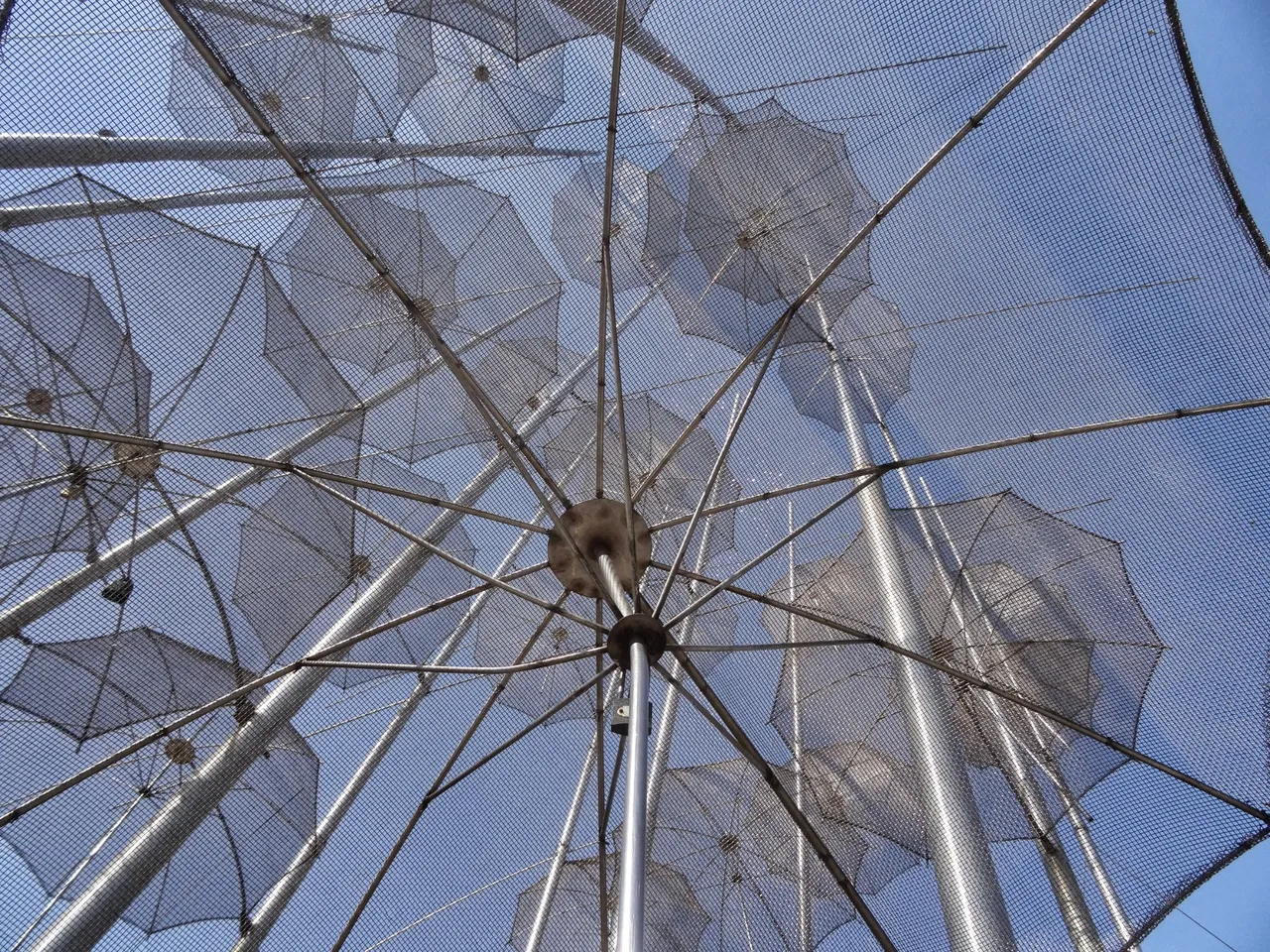 The umbrellas are art