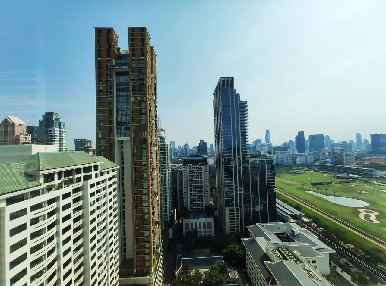 This is the view from our hotel. The Royal Sports Club is on the right side of the photo.