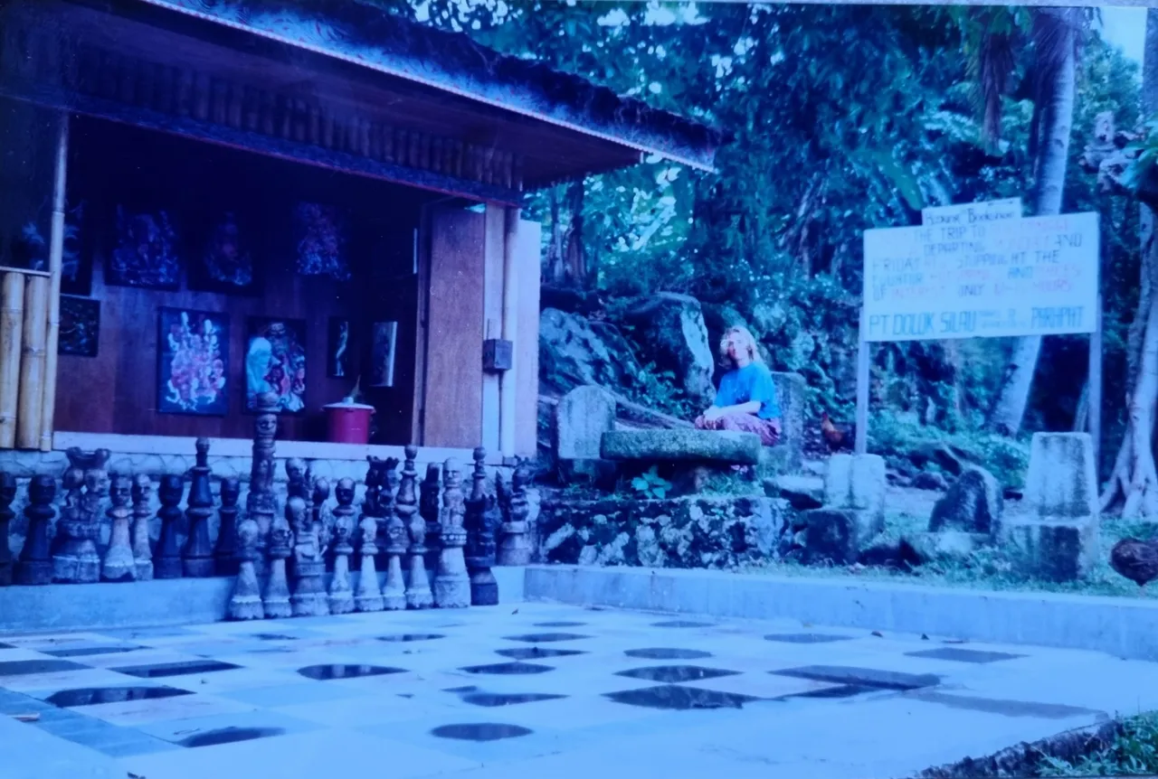 The Local Court house and chess set.