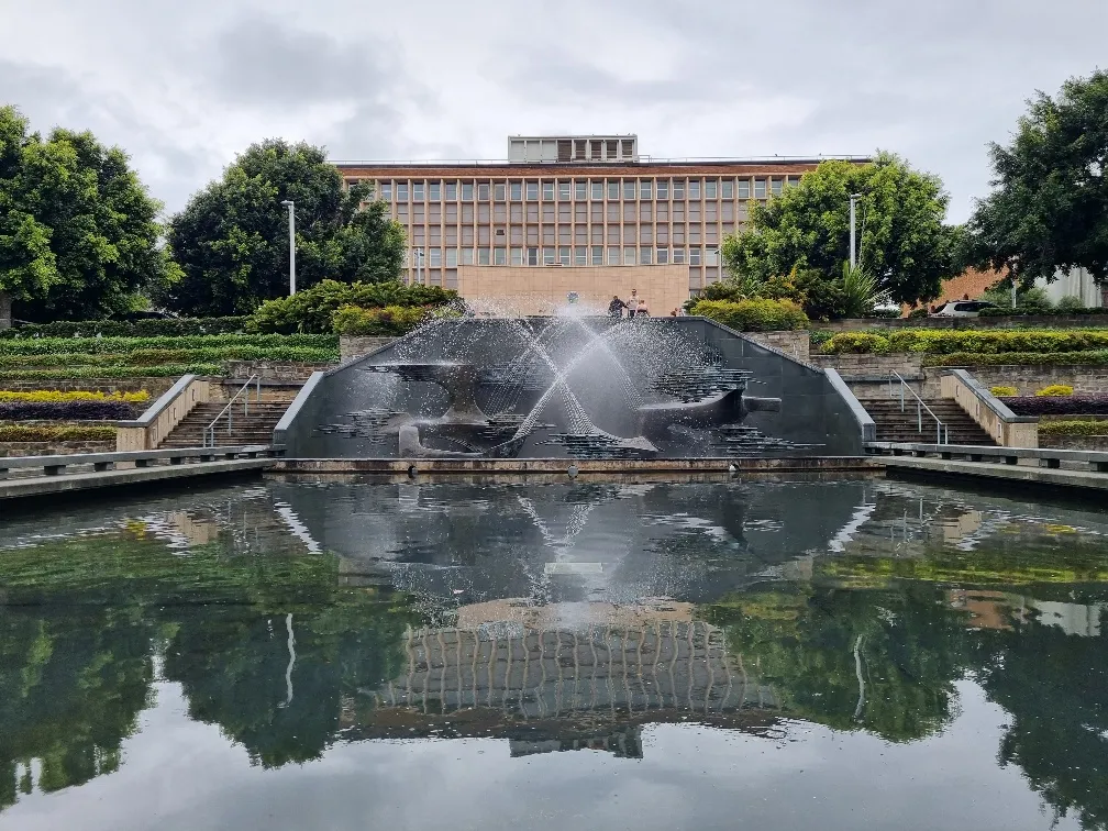 The war Memorial Cultural centre from Civic Park