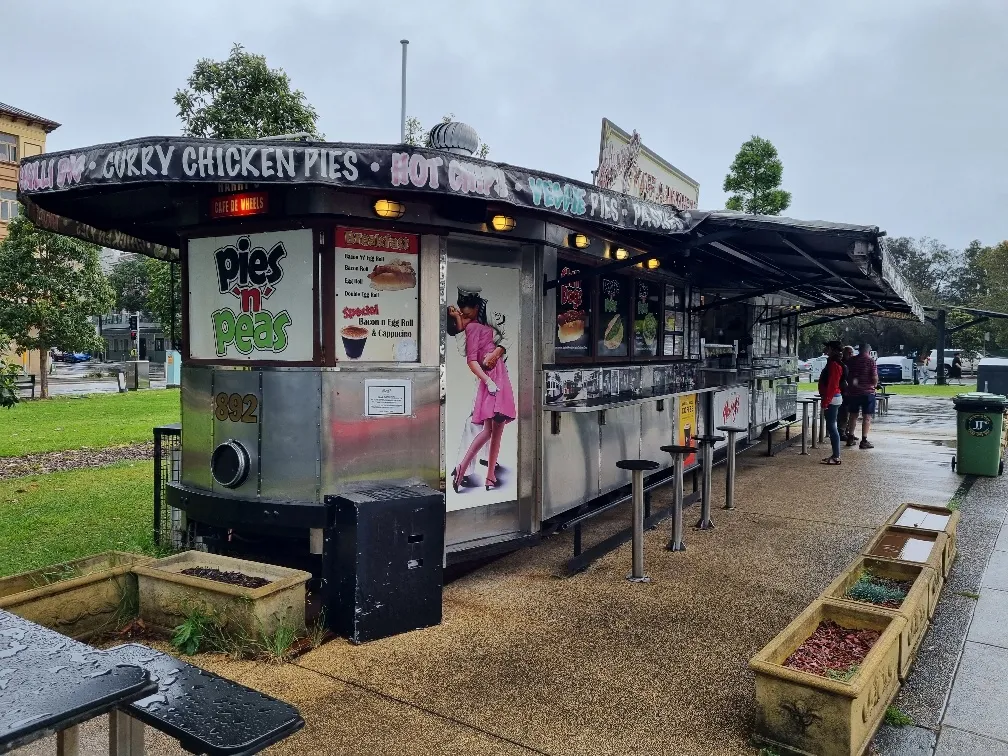 A Harry’s Café de Wheels set up in an old tram.