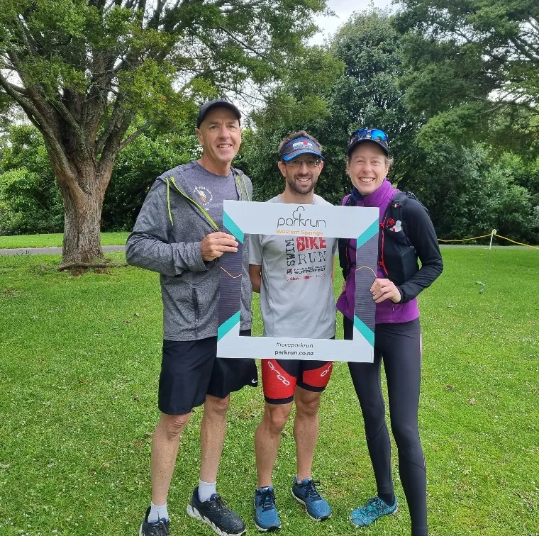 A great opportunity to catch up with Vince the Strava2hive developer at the Western Springs parkrun.