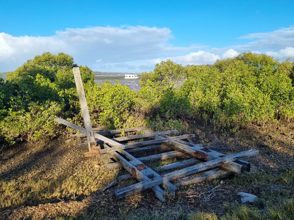 An old boat ramp.