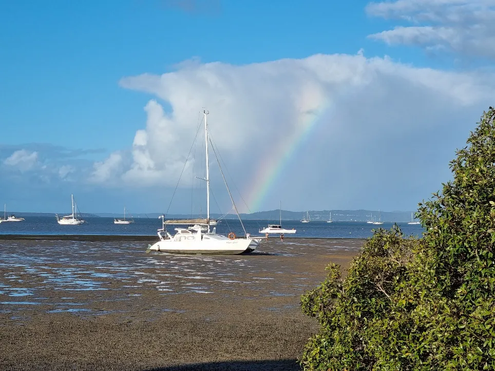 We were lucky enough to get a nice rainbow without any rain.