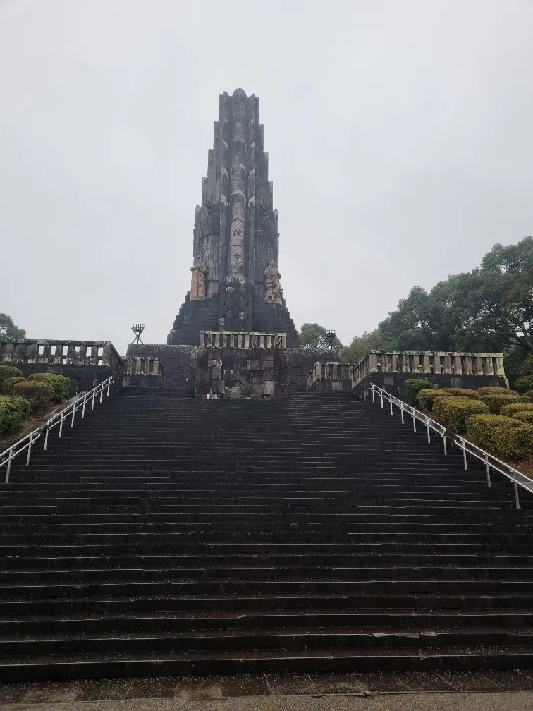 The Lord of the rings style peace tower was fascinating even though I needed an umbrella to walk around in the drizzling rain.