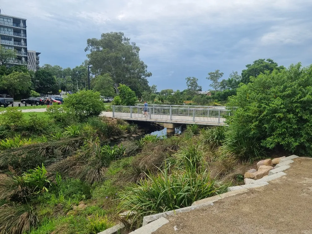 This is all the work that has been done along the creek.