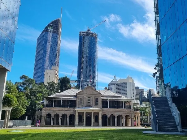 The old Parliament building now within the university grounds.