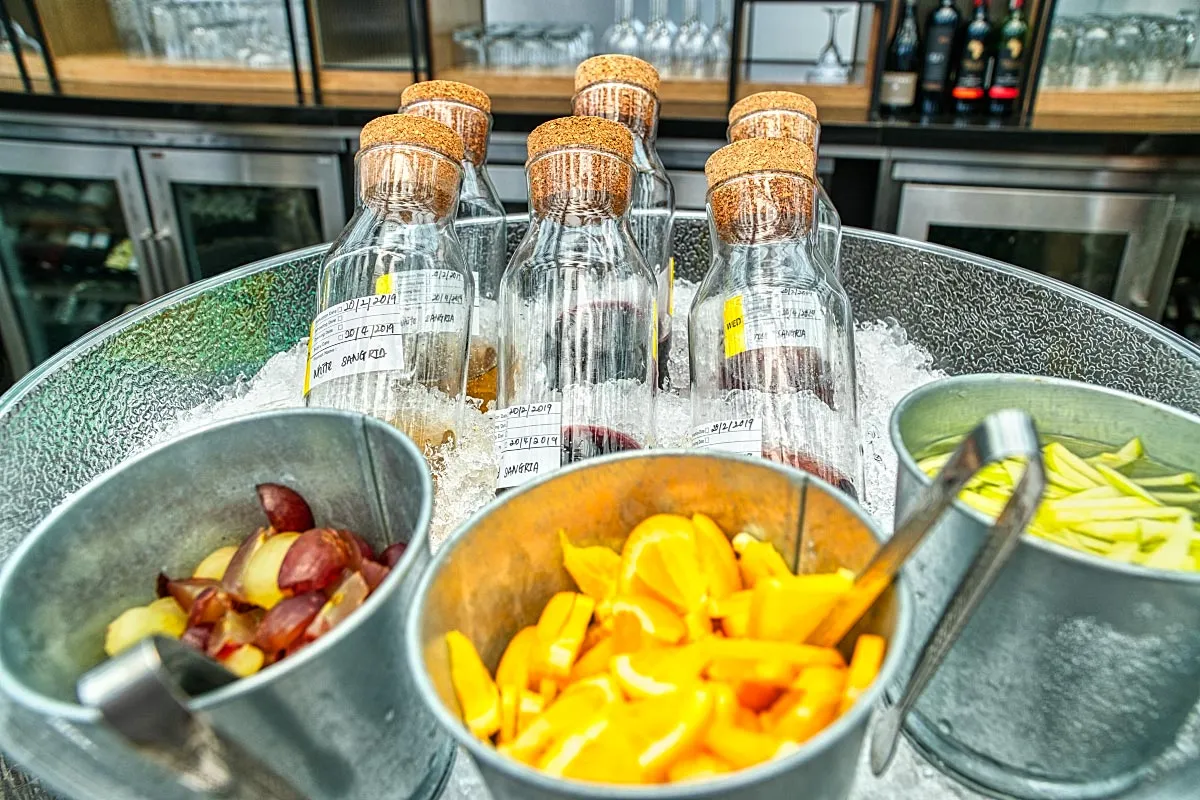 Stripes hotel buffet drinks at Man Tao Rooftop Bar