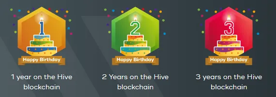 3 years on Hive blockchain award from HiveBuzz