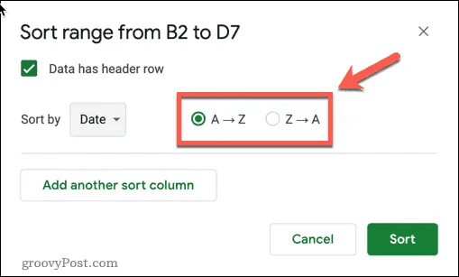 google-sheets-sort-ascending