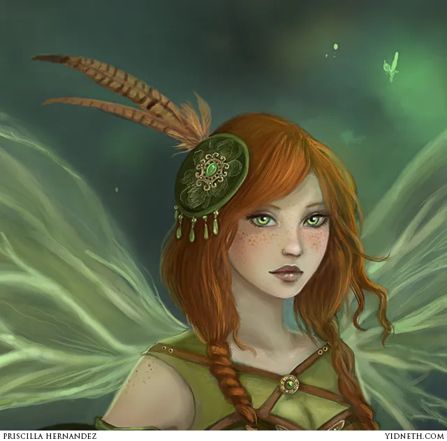 Priscilla Hernandez Green Fairy drawing - by Priscilla Hernandez (yidneth.com)-2.jpg