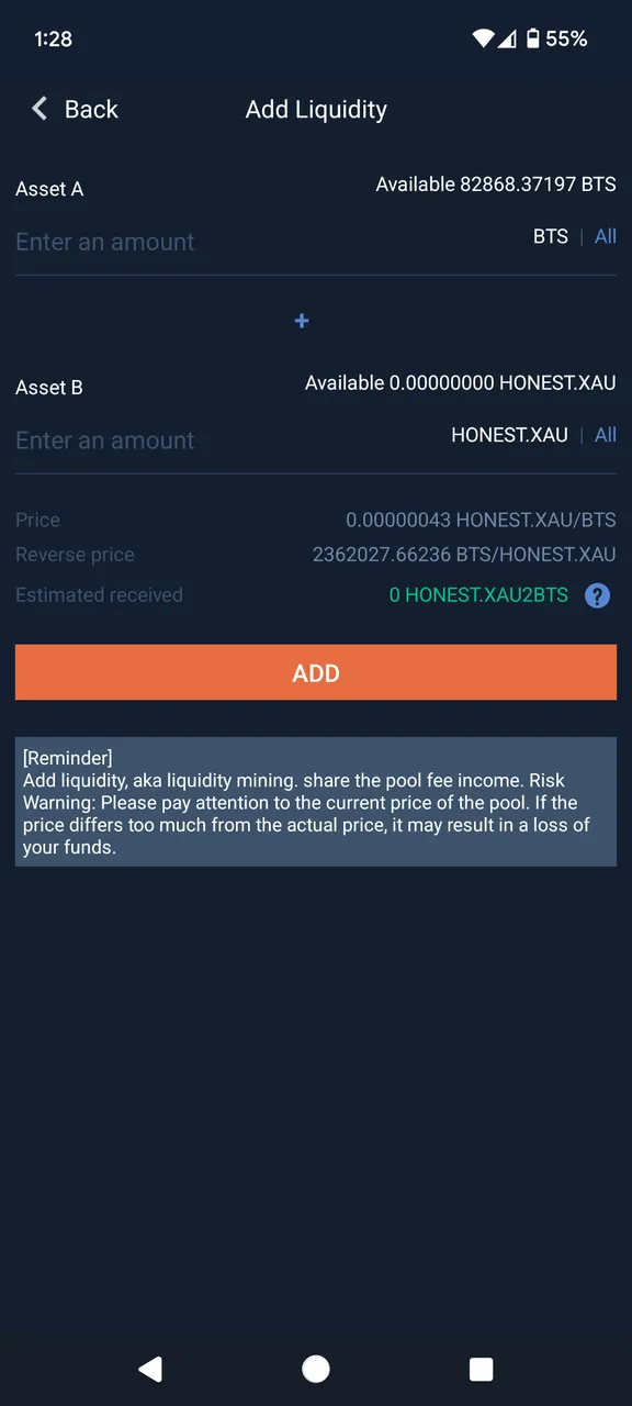 add liquidity