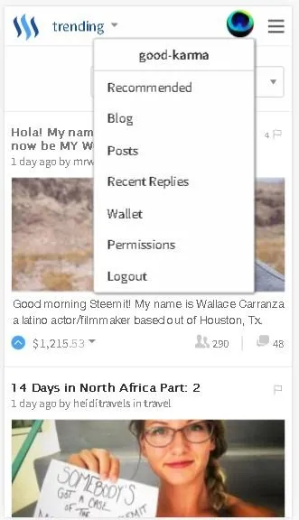 Image of Steemit App