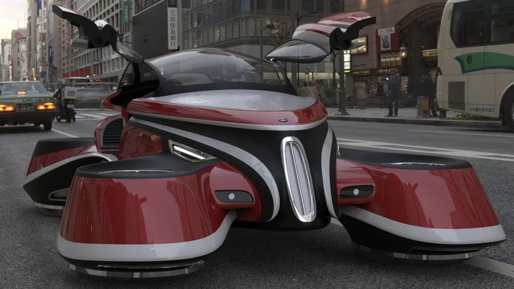 The Hover Coupè concept turns a classic early 20th century icon into a futuristic flying car