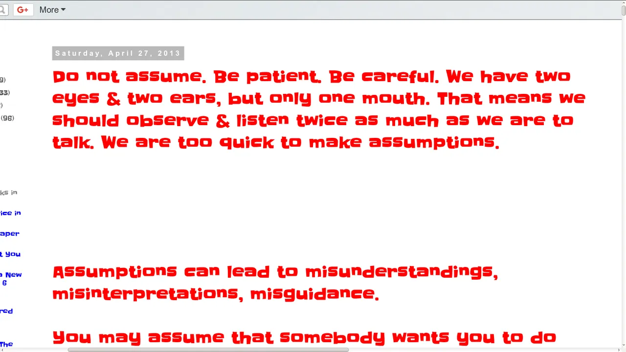 2013-04-27 - Saturday - 10 AM PST - Assumptions - Kathy JA Oatmeal Bike Blogspot Screenshot at 2019-01-18 18:54:11.png