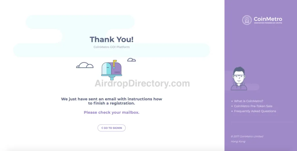 CoinMetro Airdrop Tutorial 2