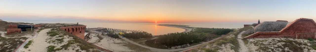 Sunrise from top of Fort Jefferson walls