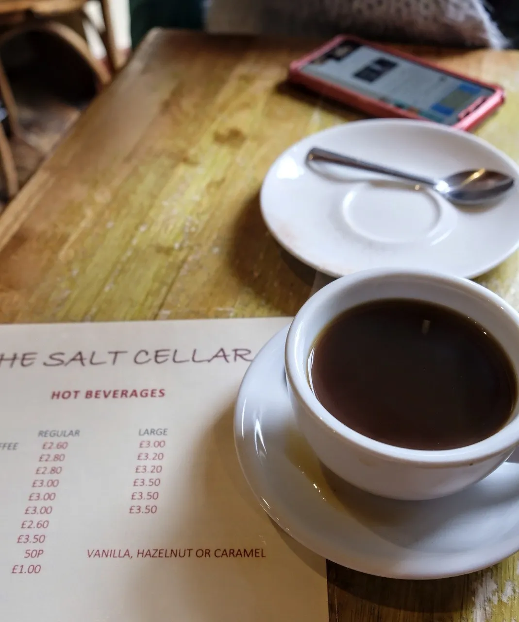 Coffee at the Salt Cellar on Gold Hill, Shaftesbury