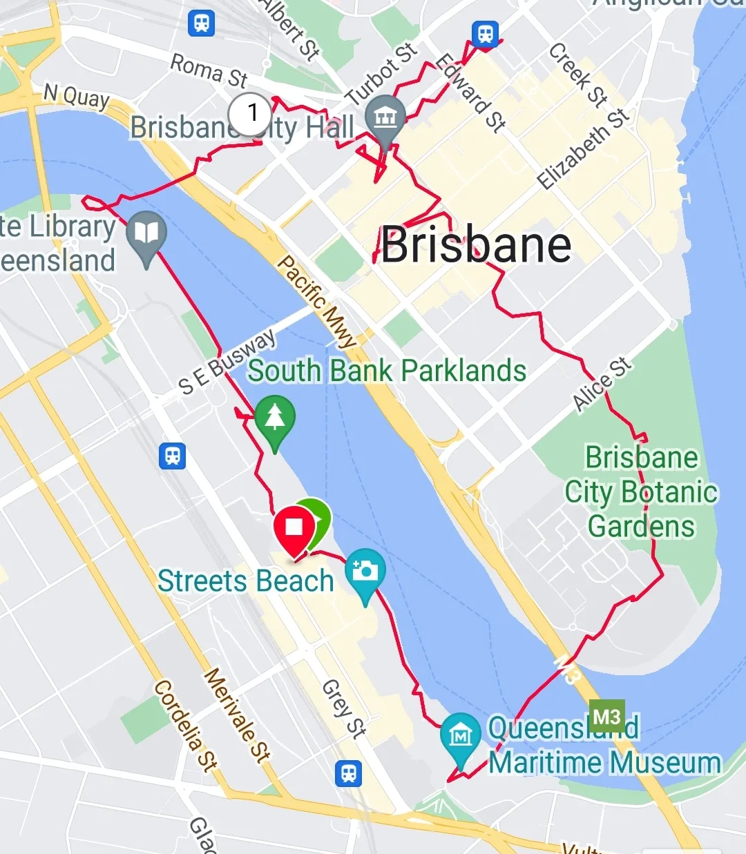 Our walk 6.74km which took 83 minutes