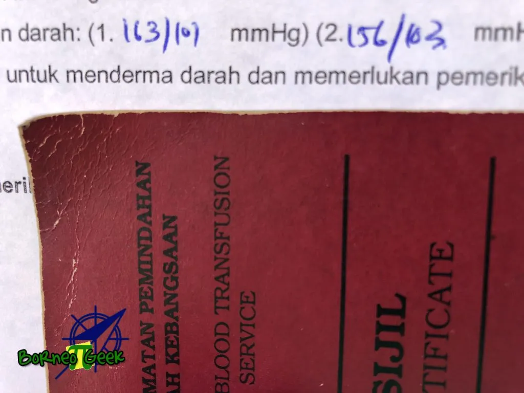 Government Health Check Slip