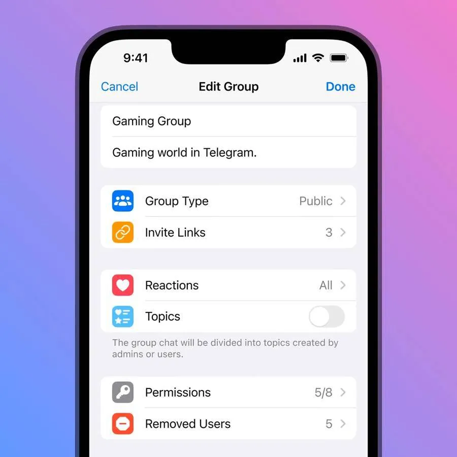 Telegram-update-brings-Topics-in-Groups