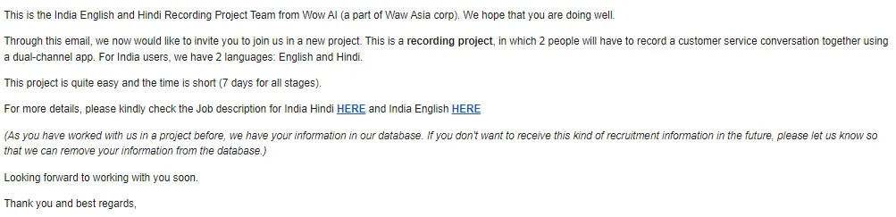 " " \"Wow AI project invite\"""