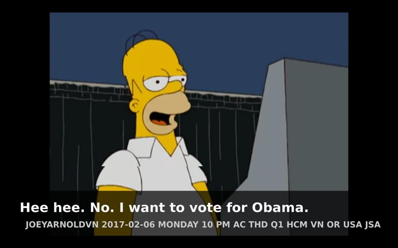 2017-02-06 - Monday - 10:00 PM ICT - Simpsons Obama Rigged Elections Meme Video - 1 Minute by Oatmeal Joey at AC THD Screenshot at 2019-11-01 23:56:48.png