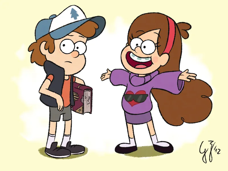 gravity_falls___mabel__dipper_and_the_book_by_glancojusticar-d5ahr8r.jpg