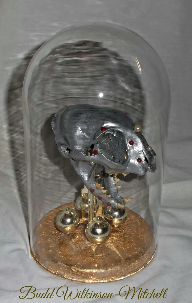 Feline Interest 2014 8x4.5x4.5 Inch Mixed Media Assemblage.jpg