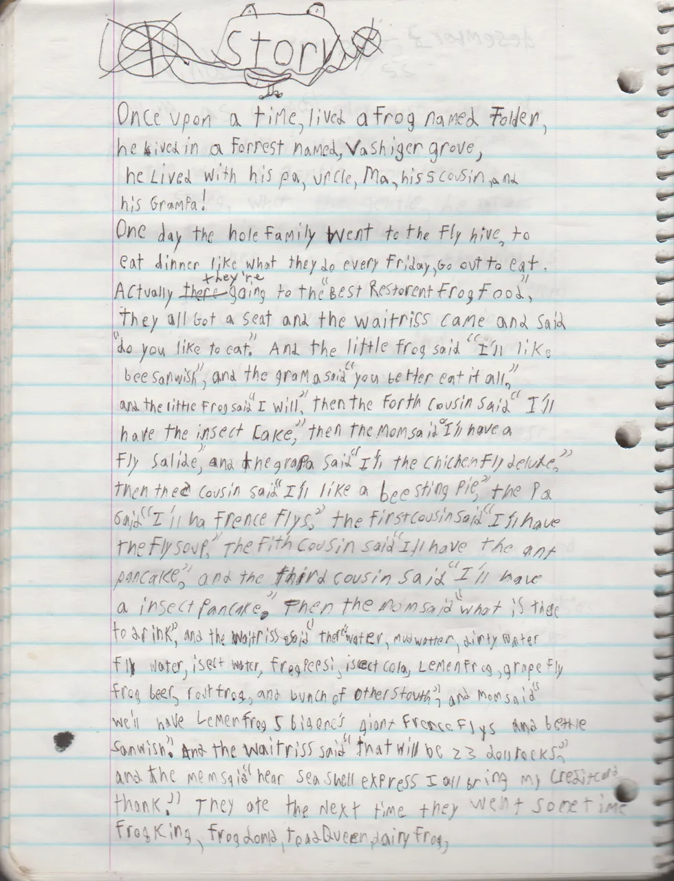 1996-08-18 - Saturday - 11 yr old Joey Arnold's School Book, dates through to 1998 apx, mostly 96, Writings, Drawings, Etc-083.png