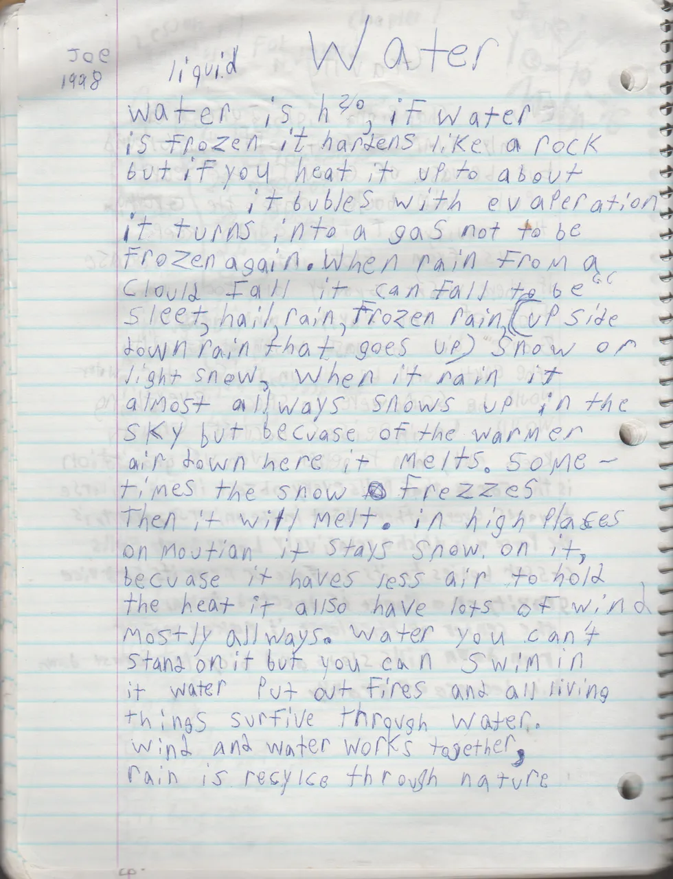 1996-08-18 - Saturday - 11 yr old Joey Arnold's School Book, dates through to 1998 apx, mostly 96, Writings, Drawings, Etc-062.png