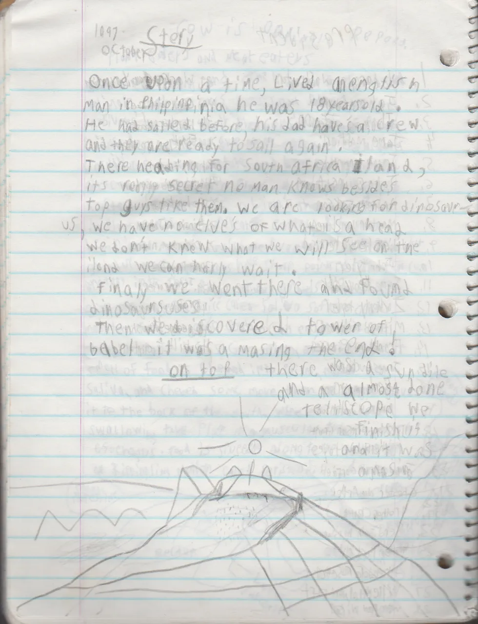 1996-08-18 - Saturday - 11 yr old Joey Arnold's School Book, dates through to 1998 apx, mostly 96, Writings, Drawings, Etc-054.png