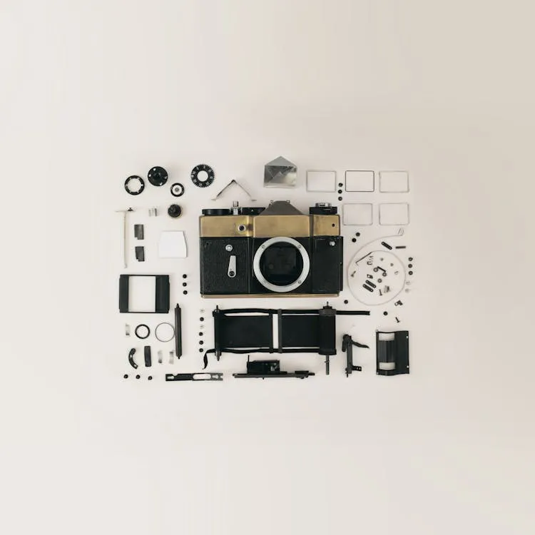 Free Dslr Camera Flat Lay Stock Photo