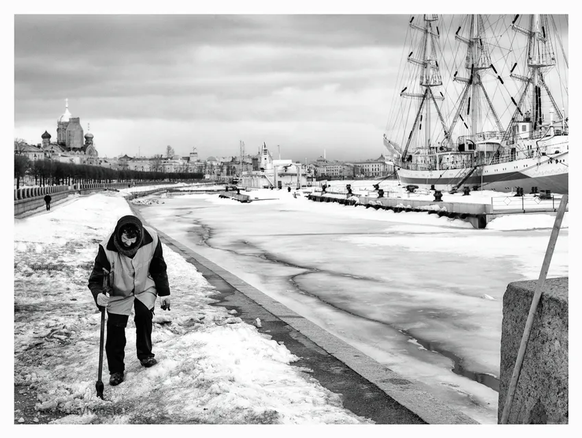 The Icebreaker at the Neva