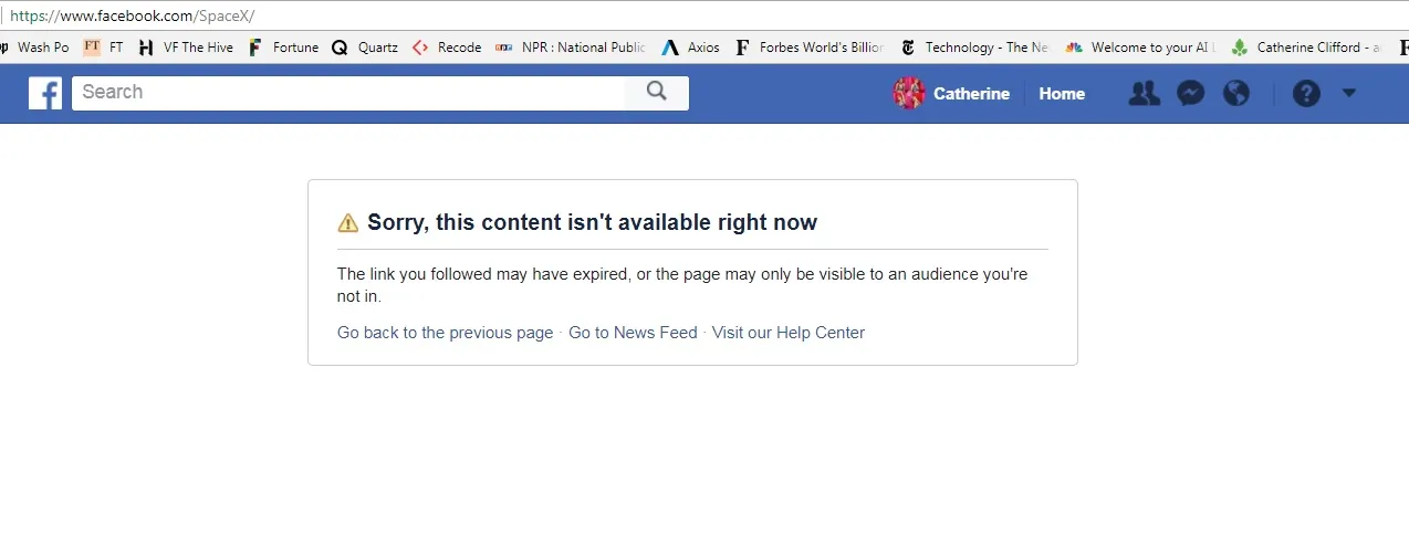 SpaceX Facebook page gone.jpg