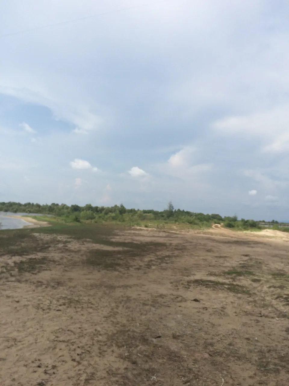 Looking back towards land