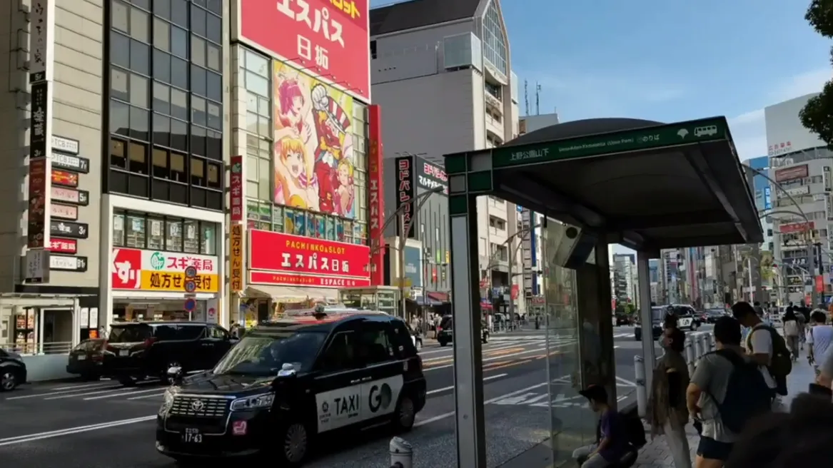 This is Ueno, a very populated place in Tokyo.