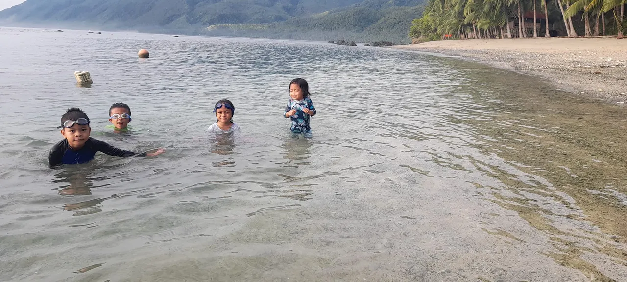 Kids swimming time during our holiday vacation