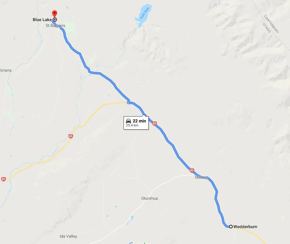 Getting to Blue Lake from Wedderburn