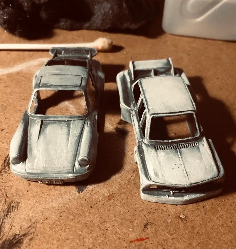 matchbox car bodyshells stripped to bare metal for repainting