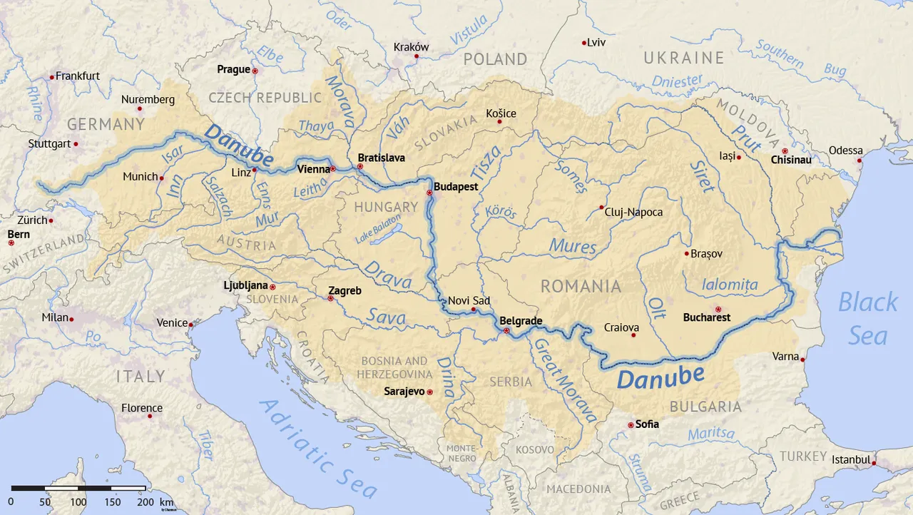 Danube River Map