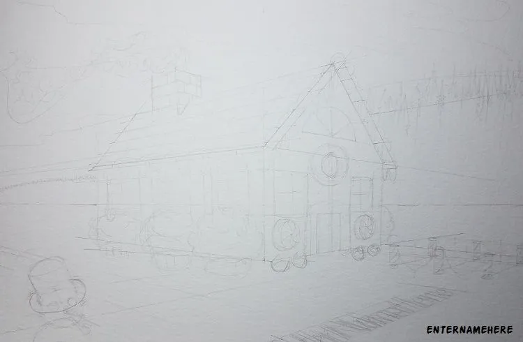 enternamehere-steemit-AMScribbles-day3-pencil-gingerbread-house-perspective-drawing.jpg